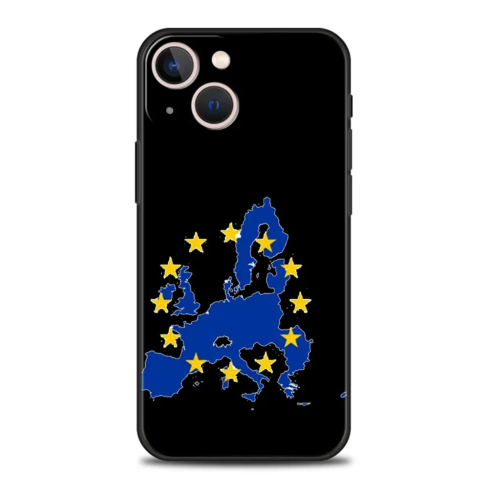 Funda para Teléfono iPhone 17 16e 15 14 13 12 11 Pro Max SE 7 8 Plus, Carcasa de TPU Suave con Bandera de la UE para iPhone 16 - imagen 4