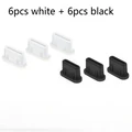 6pcs Black  White