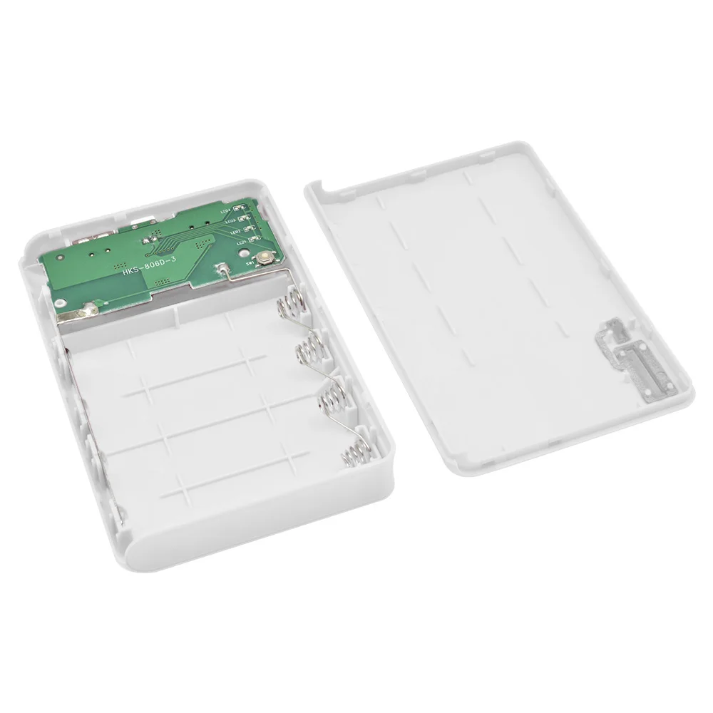 4X 18650 banco de energía USB cargador de batería caja de almacenamiento carcasa DIY con pantalla LCD para iPhone Android teléfono inteligente - imagen 4