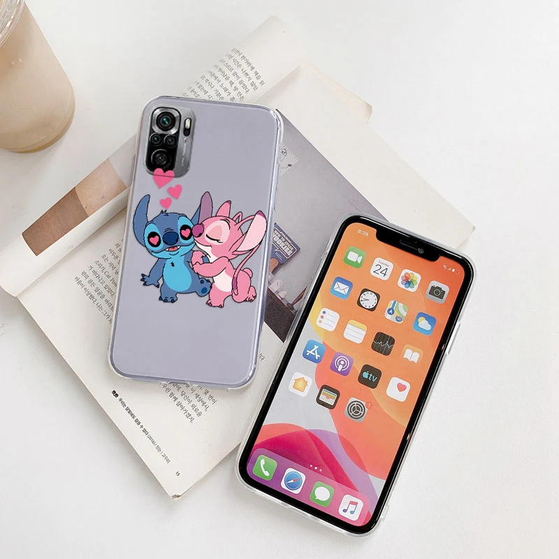 Para POCO M5S funda trasera de lujo transparente funda de teléfono Lilo & Stitch Lover Fundas de dibujos animados para POCOM5S M5 S bolsas de carcasa a prueba de golpes - imagen 2