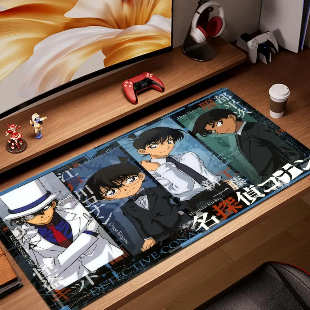 Alfombrilla De ratón Anime Detective Conan para PC, Alfombrilla De ratón grande para juegos, Alfombrilla De goma antideslizante XXL, Alfombrilla De ratón De escritorio - imagen 2
