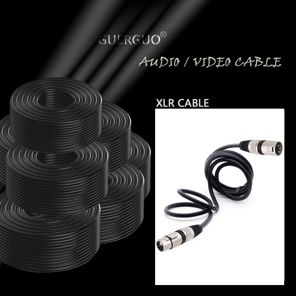 Cable XLR de 3 pines OFC blindado trenzado de Audio para amplificador de mezclador de micrófono, macho a hembra, macho a macho, hembra a hembra, 1 unidad - imagen 2