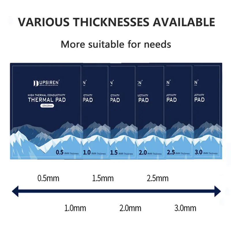 Usiren-tarjeta gráfica de refrigeración, almohadilla térmica de silicona, disipación de calor, CPU/GPU, placa base, 15W/MK - imagen 3