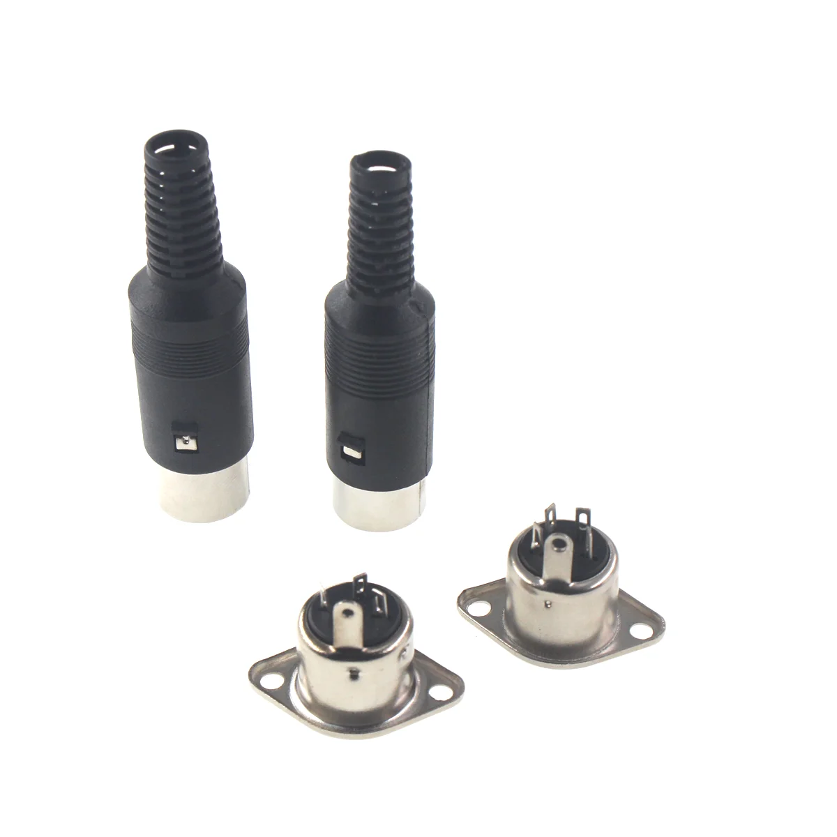 Adaptador de Audio DIN para montaje en Panel, Conector de chasis con mango de plástico hembra, 3, 4, 5, 6, 7 y 8 pines, 10 piezas, 5 Juegos - imagen 2