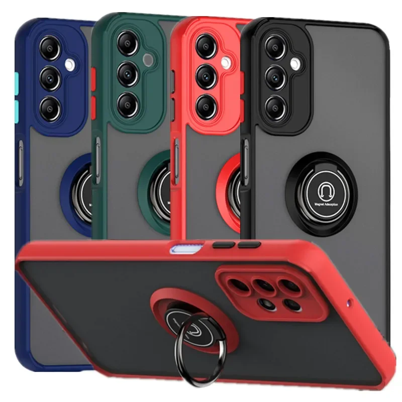 Funda mate de armadura para Samsung Galaxy A14, 5G, A24, A34, A54, A13, A33, A53, A23, A73, A52S, A52, soporte magnético