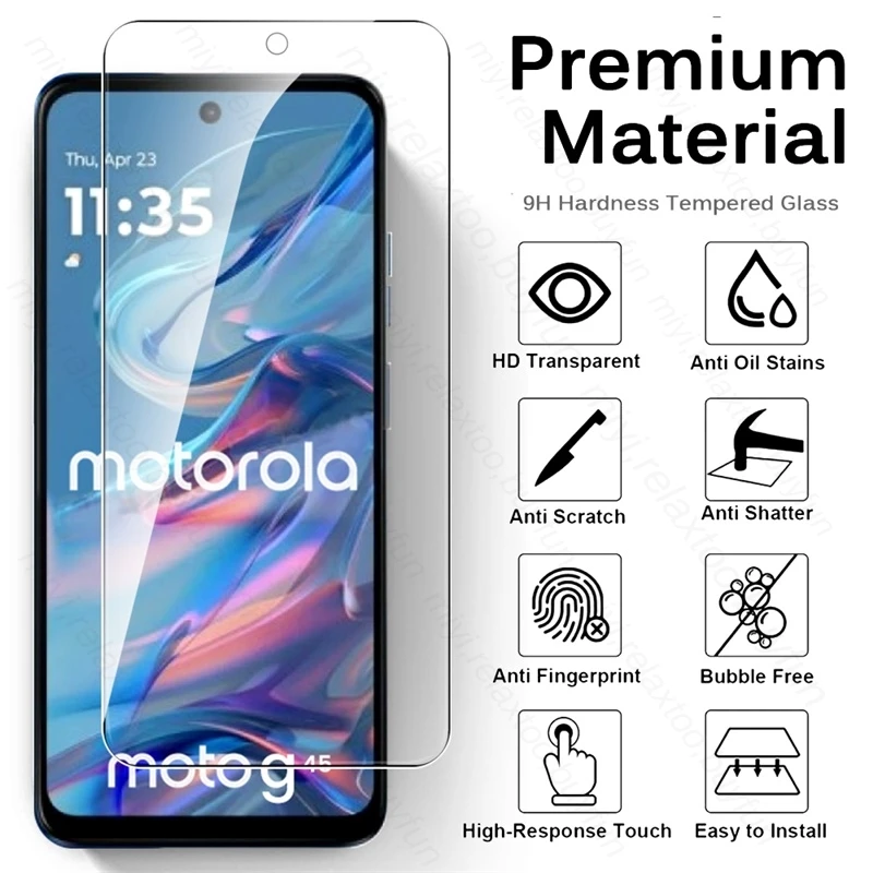 Protector de pantalla de vidrio templado 2To1 9H para Motorola Moto G45 MotoG45 G 45 45G 5G, vidrio Protector de cámara en Moto Rola G-45 2024 - imagen 2