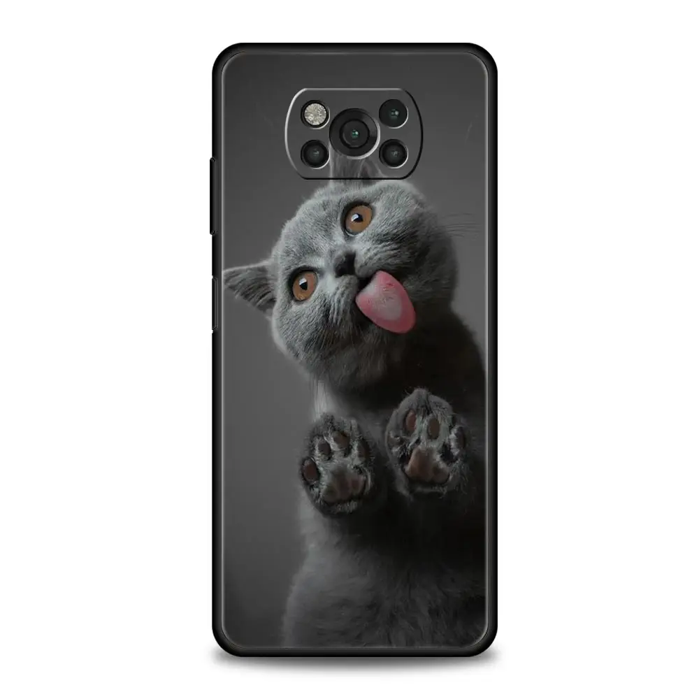 Funda de teléfono con fondo de gatos bonitos de dibujos animados para Xiaomi Poco X3 NFC M3 F3 F4 M4 X4 Mi Note 12T 12 Pro 10 11 Lite 10T 5G 11T 9T - imagen 5