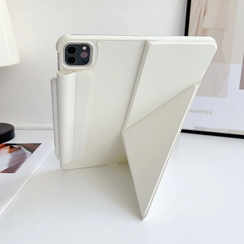 Funda magnética delgada para iPad Pro 11 12,9 13 M4 funda tipo libro plegable iPad A16 11th 10th 10,9 Air 4 Air5 mini 6 7 soporte multiángulo funda - imagen 5