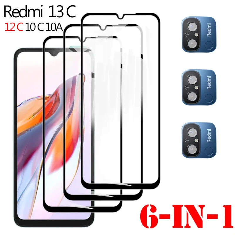 para redmi 13c mica Vidrio protector para xiaomi redmi 12c gafas cristal templado xiomi redmi 12C 10C 10A screen protector redmi 12c protector de pantalla redmi 12c lamina de vidrio redmi 13 c - imagen 2