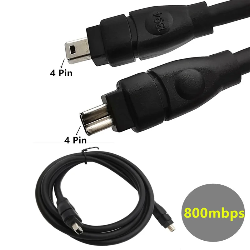 IEEE 1394 Cable Firewire 400 a Firewire 400 Cable macho de 4 pines a macho de 4 pines 1,8 m 3 m 4,5 m - imagen 5