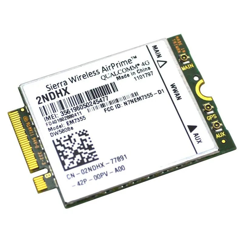 WDXUN para inalámbrico DW5808E 4G LTE EM7355 WWAN NGFF tarjeta 3G módulo dw 5808E - imagen 3