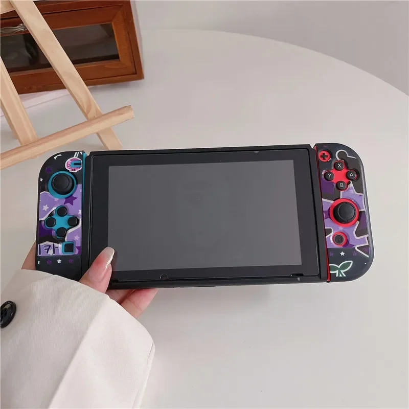 Sanrio Kuromi Cartoon Nintendo Game Case Switch Tpu pintado NS funda protectora Oled Soft Shell - imagen 4