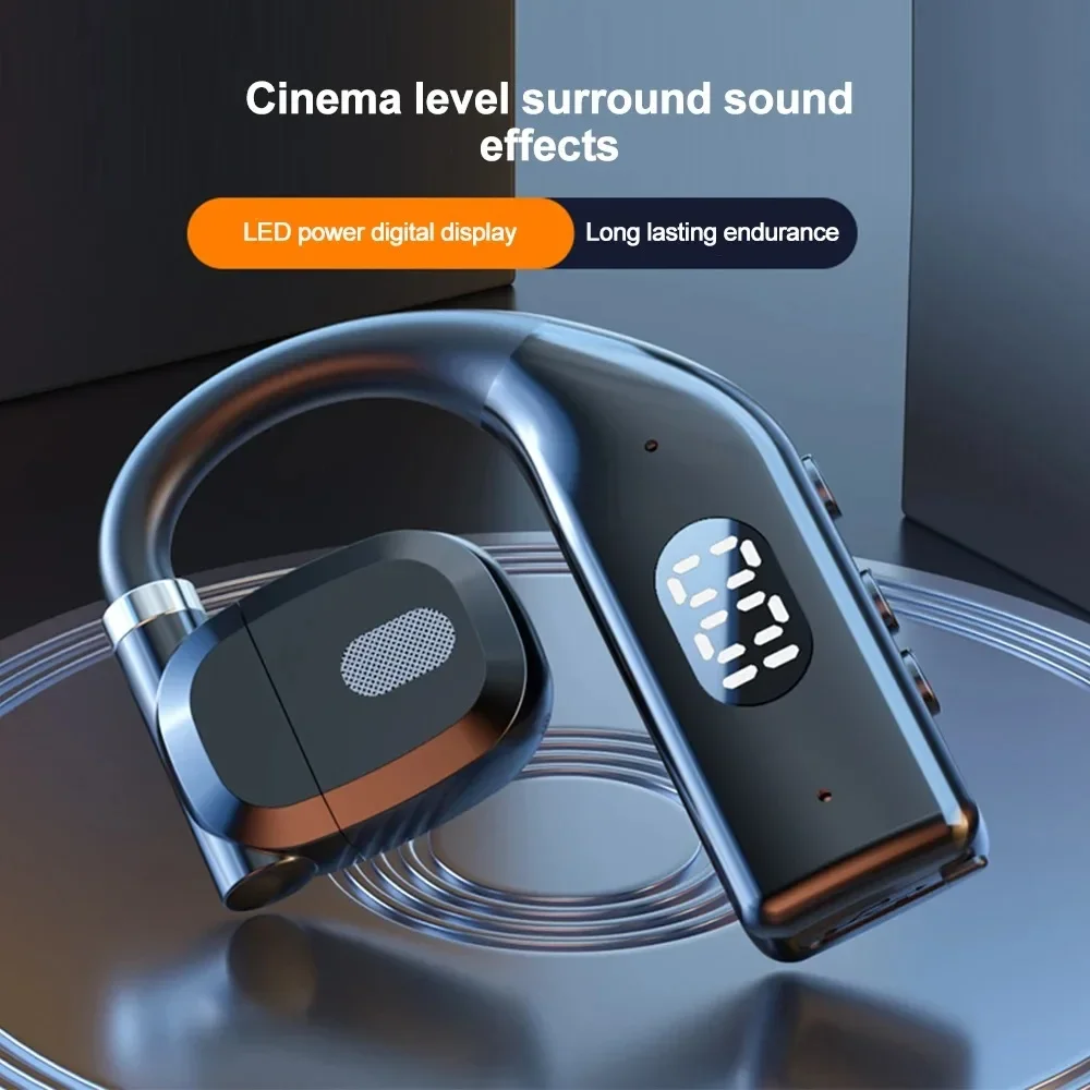 Auriculares inalámbricos con Bluetooth, cascos de conducción ósea con micrófono, manos libres, con cancelación de ruido, para conducir - imagen 4