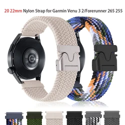 Correa de nailon trenzado para Garmin Forerunner, Venu y vívoactive