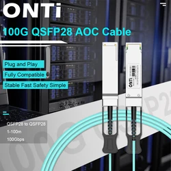 Cable Fibra Óptica QSFP28 AOC OM4 100G para Switch