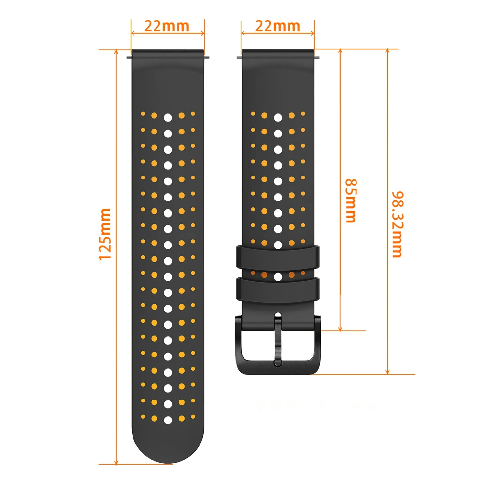 Silicona transpirable de 22mm para Xiaomi Watch Watch S4 S3, pulsera deportiva para Mi Watch 2 Pro/Color 2/S1 Active/S2 42mm 46mm - imagen 5