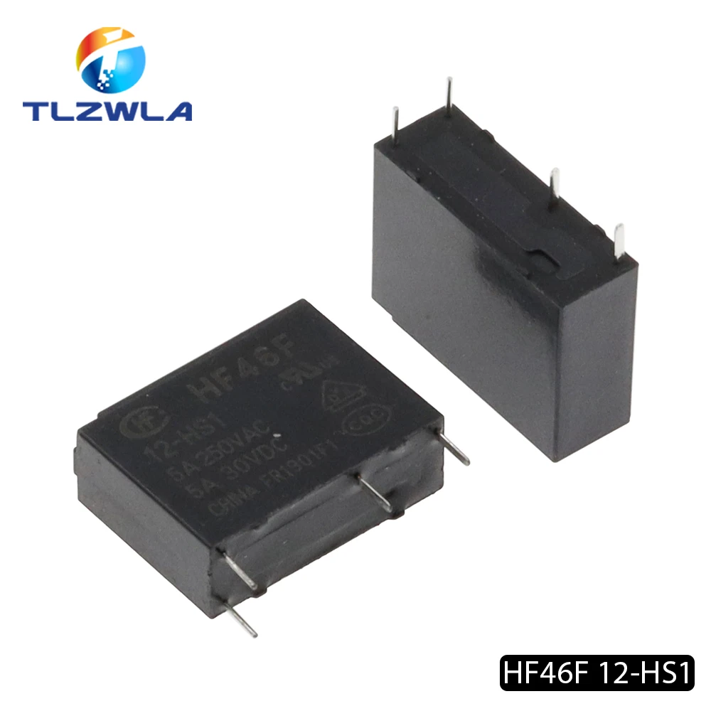 10 Uds. Relés de potencia de 30VDC HF46F-005-HS1 HF46F-012-HS1 HF46F-024-HS1 5-HS1 12-HS1 24-HS1 5A 250VAC 4PIN 5V 12V 24V DC - imagen 4