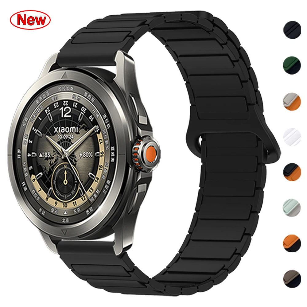 Correa de silicona magnética de 22mm para Xiaomi Watch color 2 S4 Sport/S4/S3/S1 Pro/S2 46mm 42mm para Redmi Watch 5 Active/Lite - imagen 2