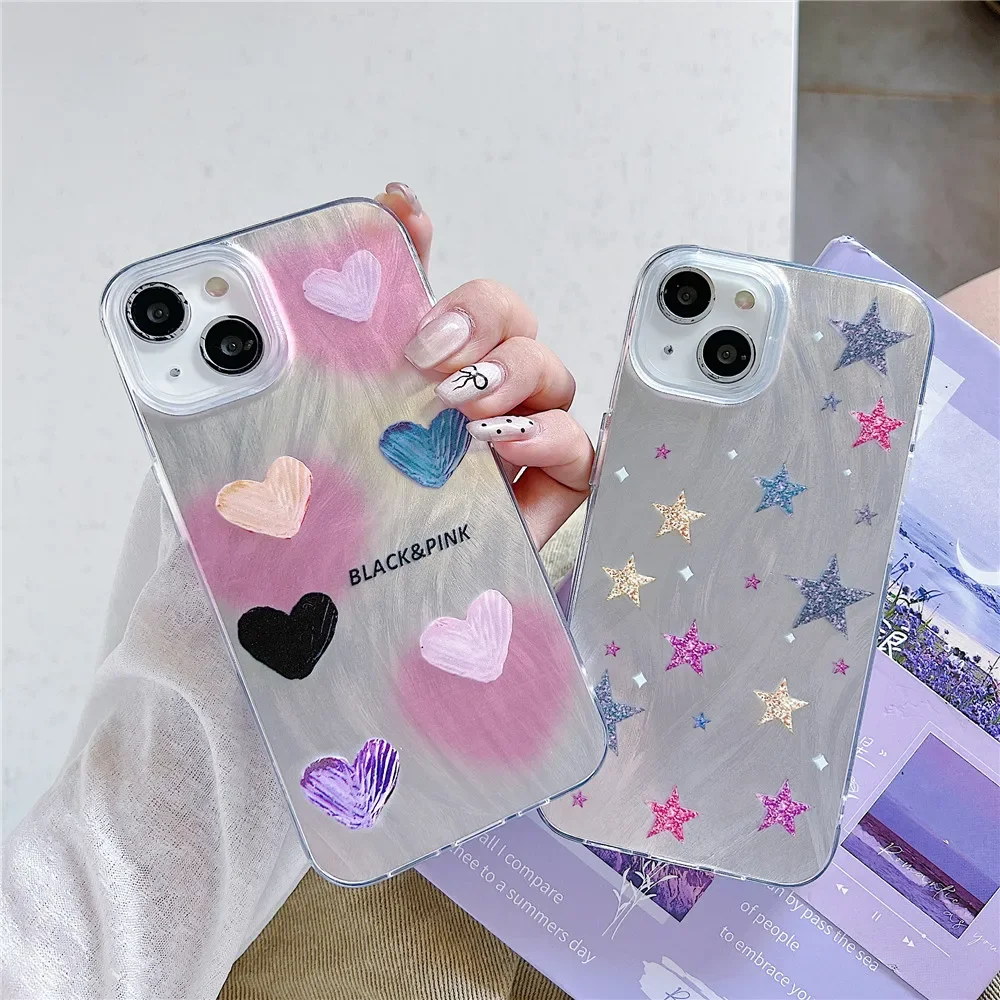 Reno 12F 5G funda colorida estrella teléfono OPPO Reno 11F 11 12 Pro A17 A16S A54S A53S A5 A9 A53 2020 A52 A72 4G cubierta protectora - imagen 3