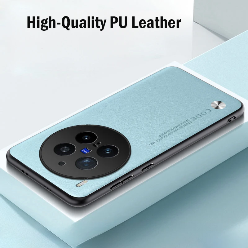 Funda de silicona de lujo de cuero PU a prueba de golpes para Vivo X300 X200 X100 Pro Mini Ultra FE funda trasera de teléfono para Vivo X200S X100S - imagen 2