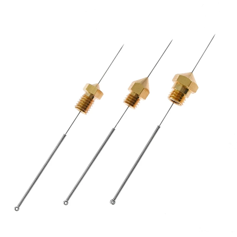Agujas de limpieza de boquilla de acero inoxidable, herramienta de 10 piezas, 0,2mm, 0,25mm, 0,3mm, 0,35mm, 0,4mm, taladro para boquilla e3d V6, impresora 3D - imagen 4