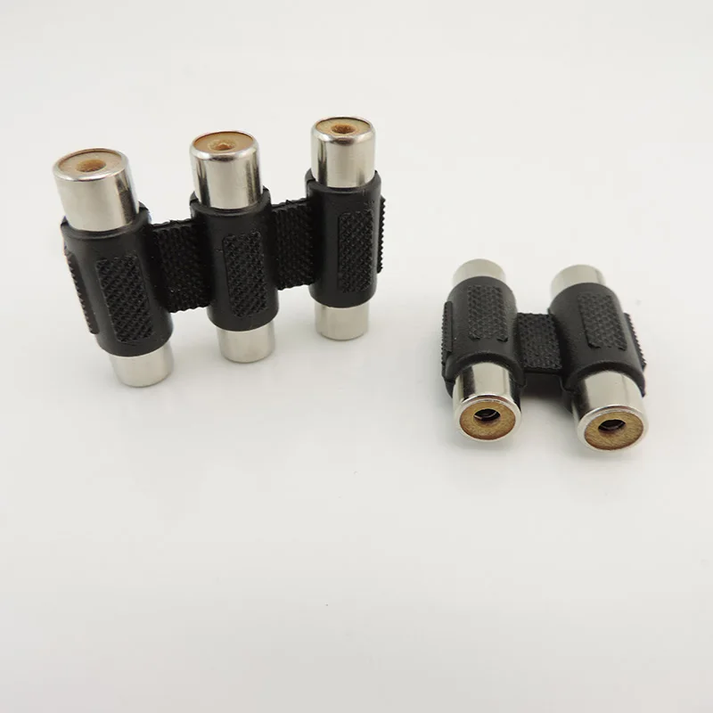 Acoplador AV 3 RCA Mini conector de Audio y vídeo 3RCA adaptador hembra a hembra convertidor de extensión de enchufe Q1 - imagen 5