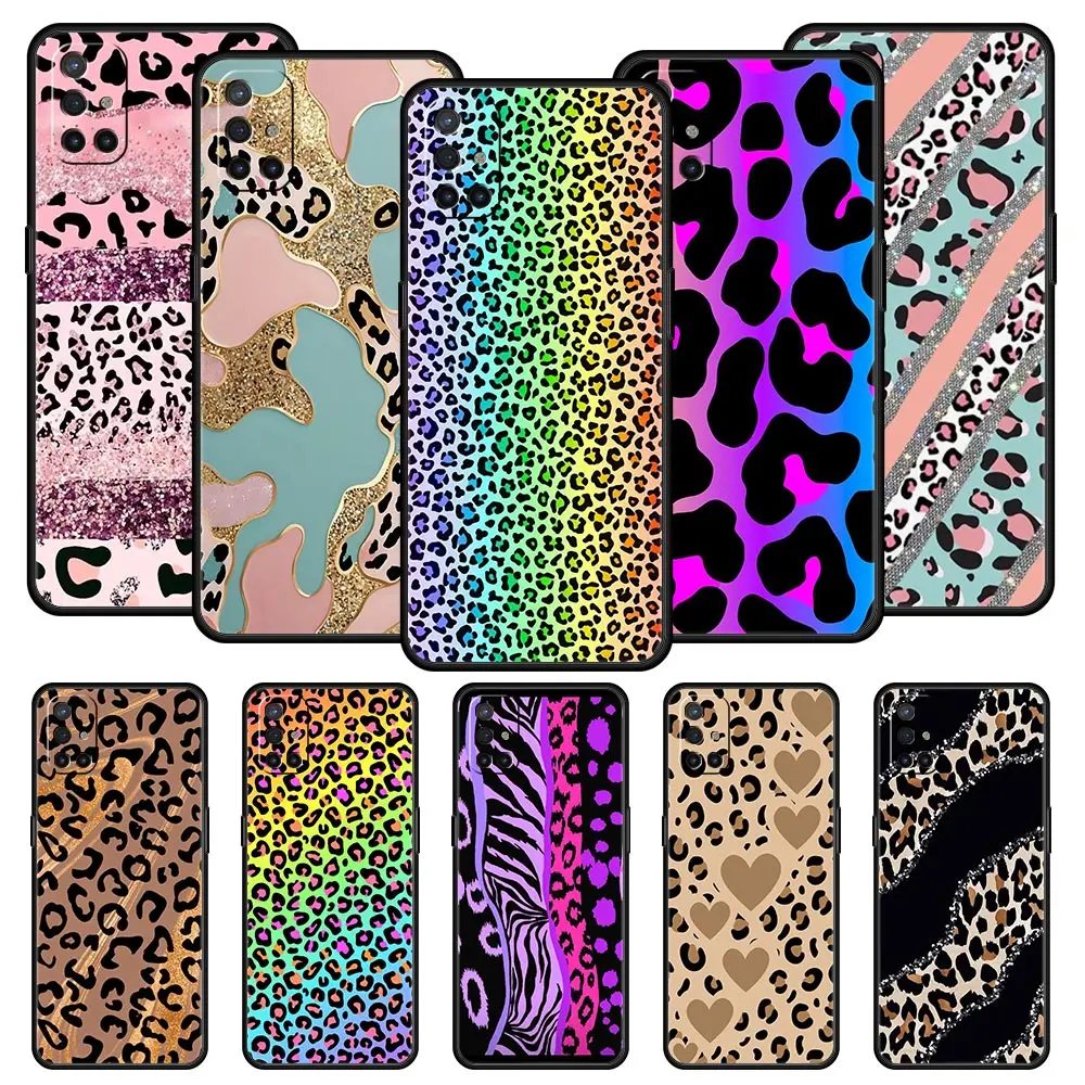 Funda de teléfono con estampado de leopardo para OnePlus 13 12 11 10 9 8 7T Pro 13R 12R 10R 9RT 8T Nord N200 N30 2T CE 2 3 5G Lite funda suave
