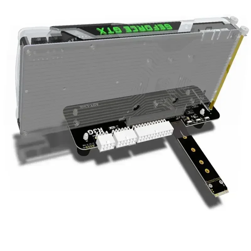 PC portátil R43SG M.2 Key M para NVMe soporte de tarjeta gráfica externa PCIe 3,0 x4 Cable elevador para ITX STX NUC VEGA64 GTX1080ti - imagen 5