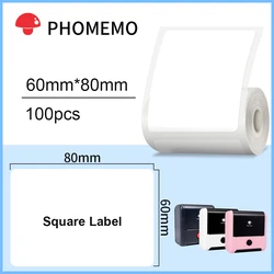 Phomemo Rollos Etiquetas Térmicas Adhesivas 60x40mm
