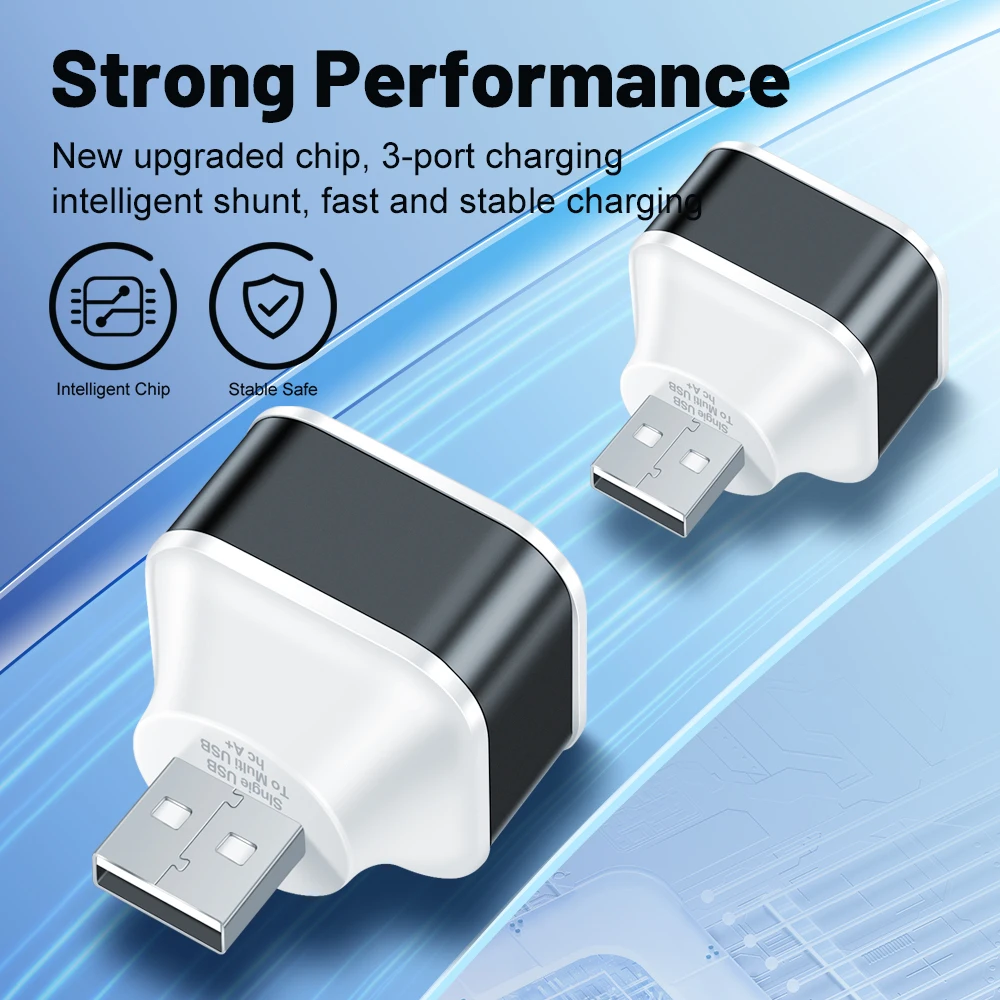 3 puertos nuevo 2,0 2USB + cargador tipo c expansor USB divisor adaptador de concentrador USB conector multiusos para iPhone 14 Pro Samsung - imagen 3