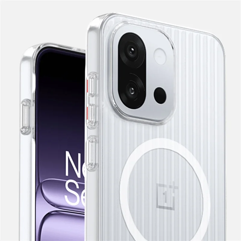 Funda Magsafe para Oneplus 13T 13S, cubierta anticaída magnética de PC dura transparente corrugada para Oneplus 13T One Plus 1 + 13T 13 S - imagen 5