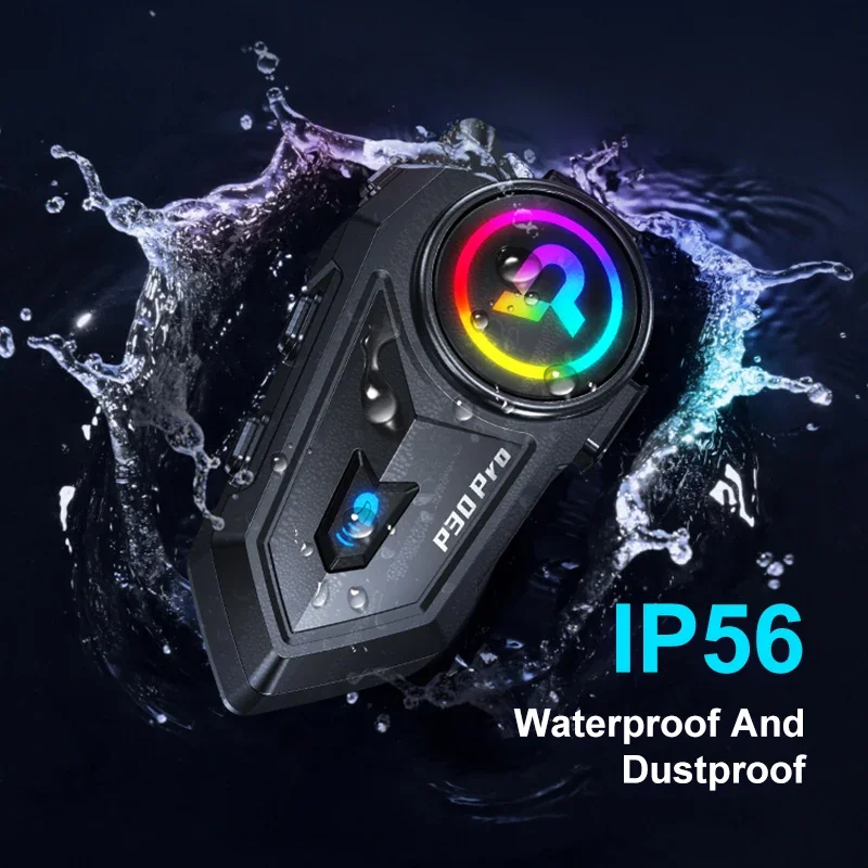 Intercomunicador para casco de motocicleta BT6.0, Intercomunicador de 500M, Walkie Talkie para Moto, 1000Mah, intercomunicador inalámbrico para compartir música, 1/2 Uds. - imagen 5