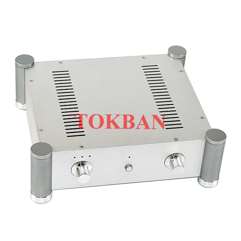 Tokban-carcasa de aluminio para amplificador de tubo de vacío, carcasa de aluminio para chasis, preamplificador HIFI, decodificador DAC, WA127, 355x115x315mm - imagen 3