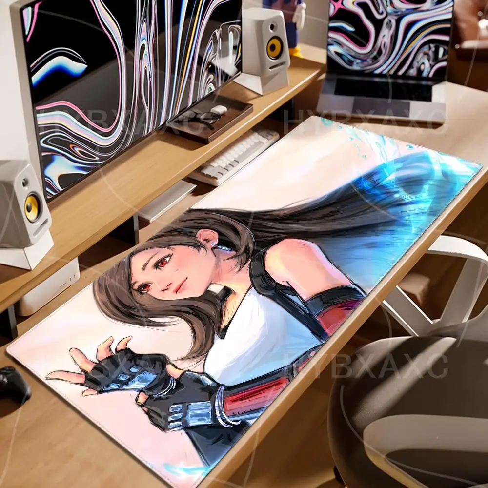 Alfombrilla de ratón para juegos de chica Sexy FINAL FANTASY VII Tifa Lockhart, antideslizante y resistente al desgaste, adecuada para ordenadores de escritorio, superventas - imagen 2