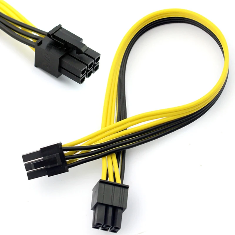 PCI Express PCIE 18AWG 6Pin macho a 6Pin macho tarjeta gráfica de vídeo Cable adaptador de corriente 2,5 CM - imagen 4