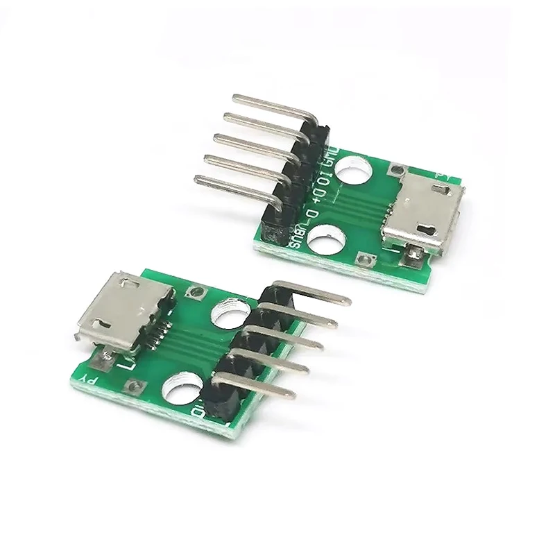 20 piezas adaptador MICRO USB a DIP conector hembra de 5 pines tipo B convertidor PCB placa de interruptor SMT asiento madre