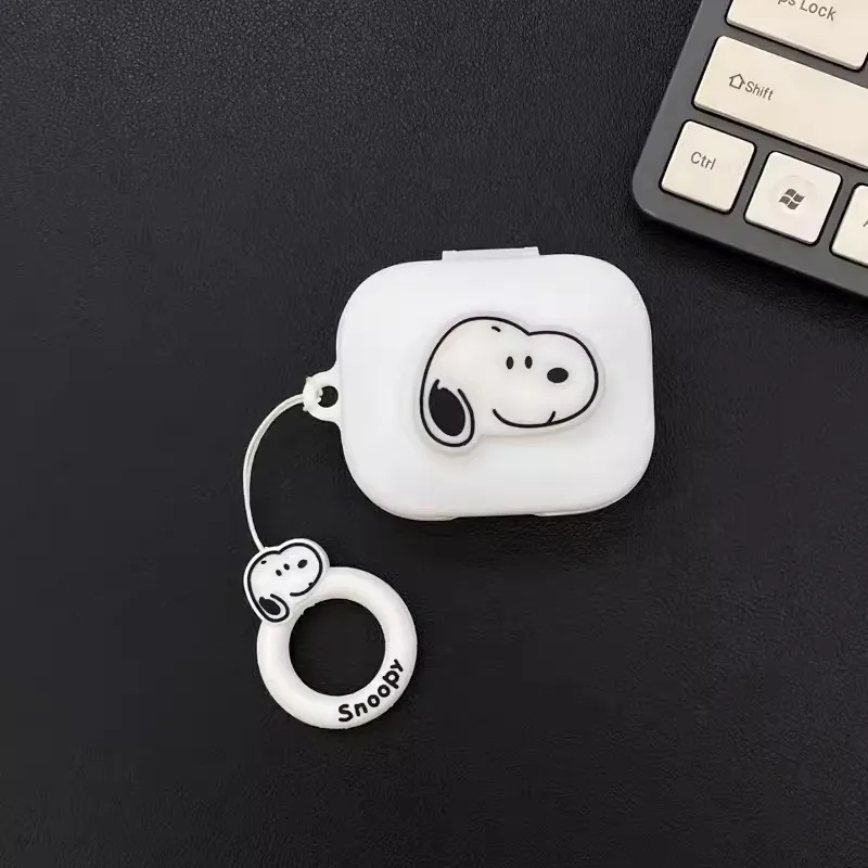 Miniso-funda para auriculares con dibujos animados para Redmi Buds 5/6, auriculares inalámbricos de silicona suave, caja de carga, carcasa protectora con cordón - imagen 3