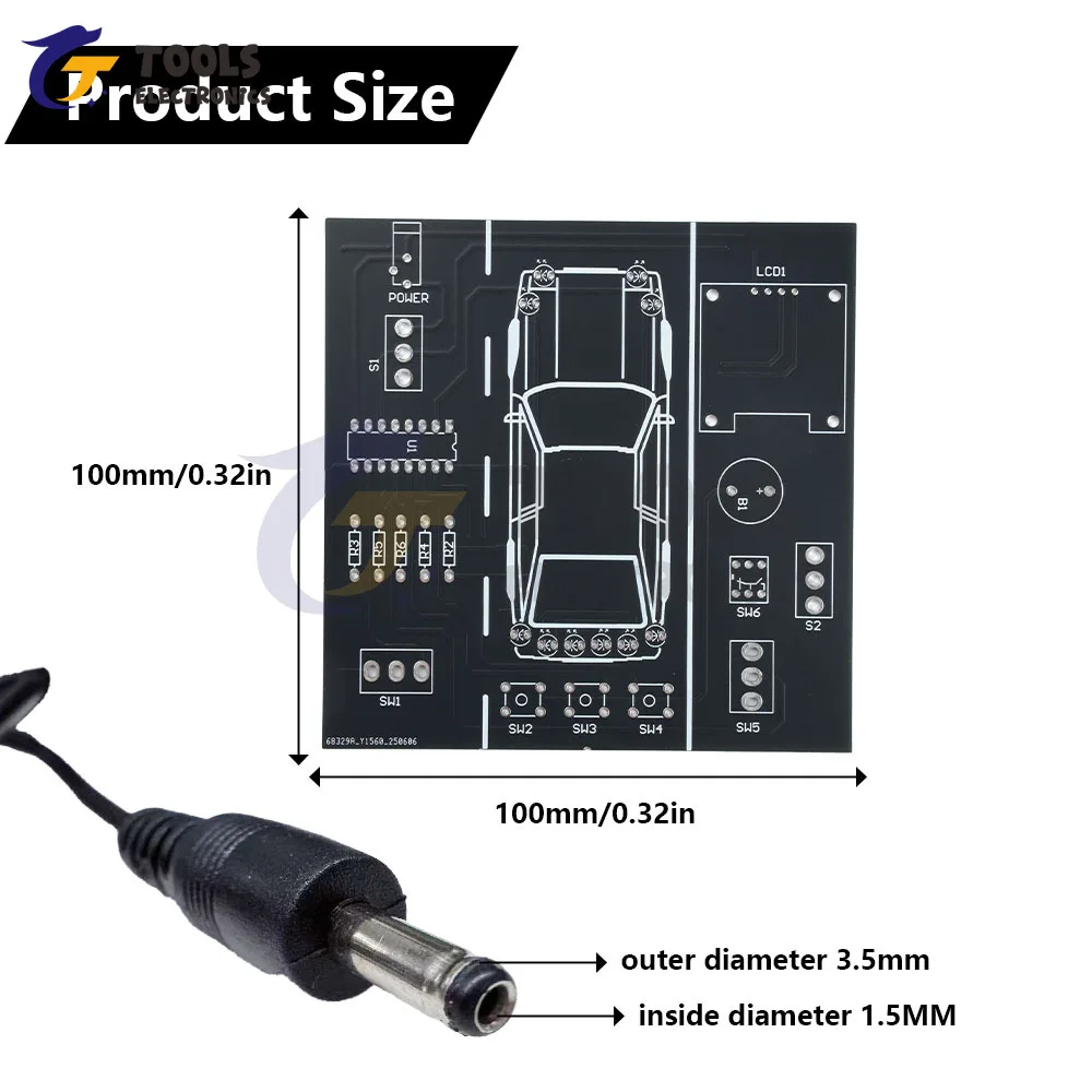 Kit de práctica de soldadura DIY, simulador de conducción de automóviles, proyecto electrónico para estudiantes, práctica de soldadura con piezas de bricolaje - imagen 5