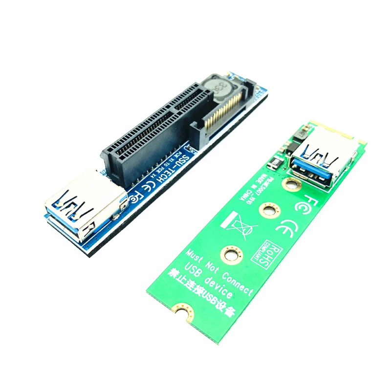 Raiser-Adaptador de puerto de extensión de tarjeta NVME M.2 a PCI-E X4, Conector de tarjetas gráficas, extensor PCIE con Cable USB 3,0 de 60cm - imagen 5