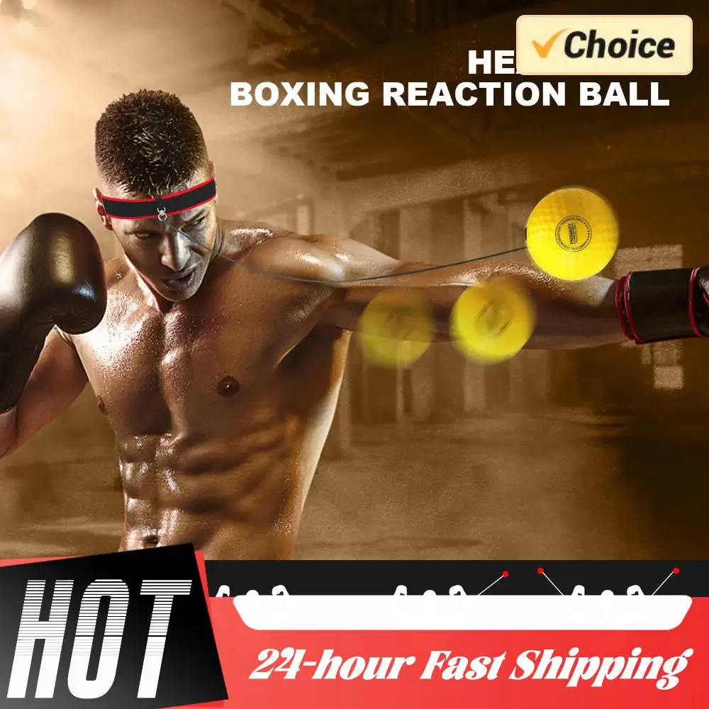 Pelota de entrenamiento de boxeo para niños, equipo de pelota de boxeo que mejora la velocidad con diadema ajustable, ideal para la precisión del reflejo, 2/4 Uds.