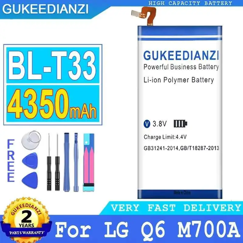 Batería de teléfono móvil 4350Mah BL-T33 respetuosa con el medio ambiente para LG Q6 M700A M700AN M700DSK M700N