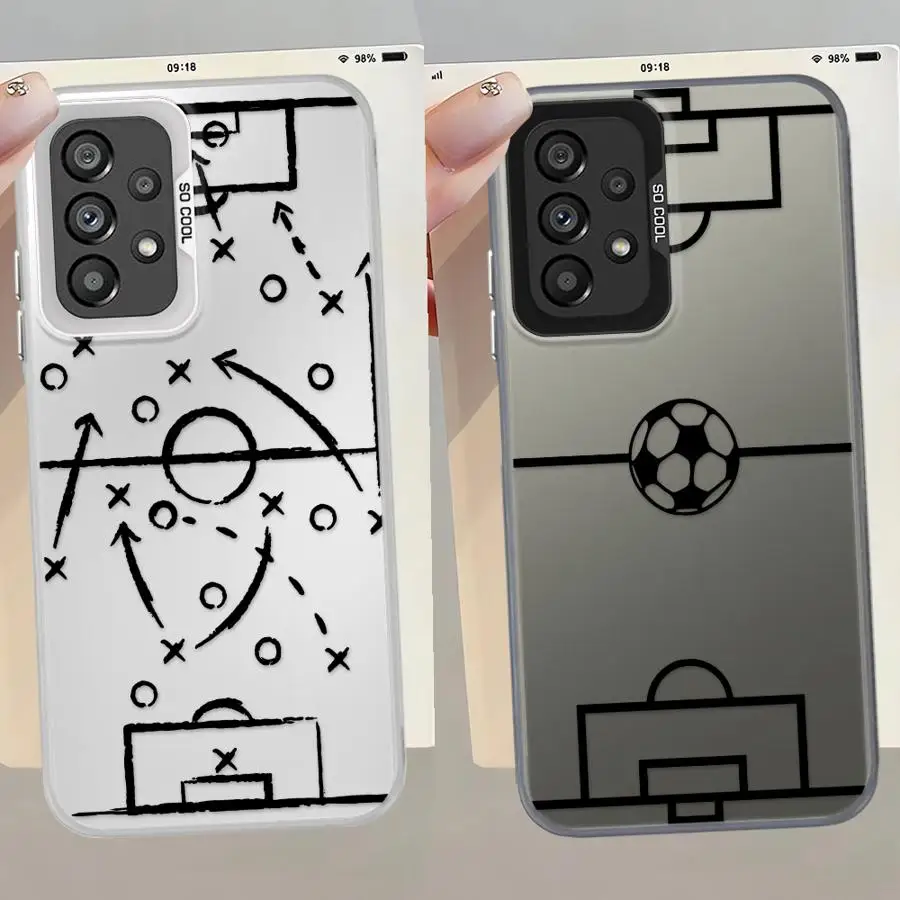 Funda trasera de teléfono para Samsung Galaxy A11 A16 A02 A12 A06 A13 A20s A14 A15 A50 A04e A03 divertido fútbol