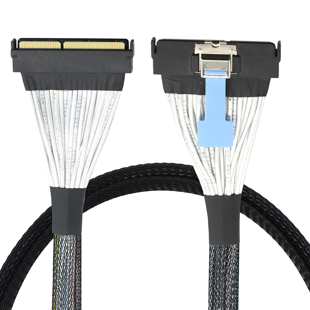 Gen5.0 Slimline SAS MCIO 16X 124P a MCIO 5.0 124P Cable extensor de cable de transferencia de datos macho - imagen 3