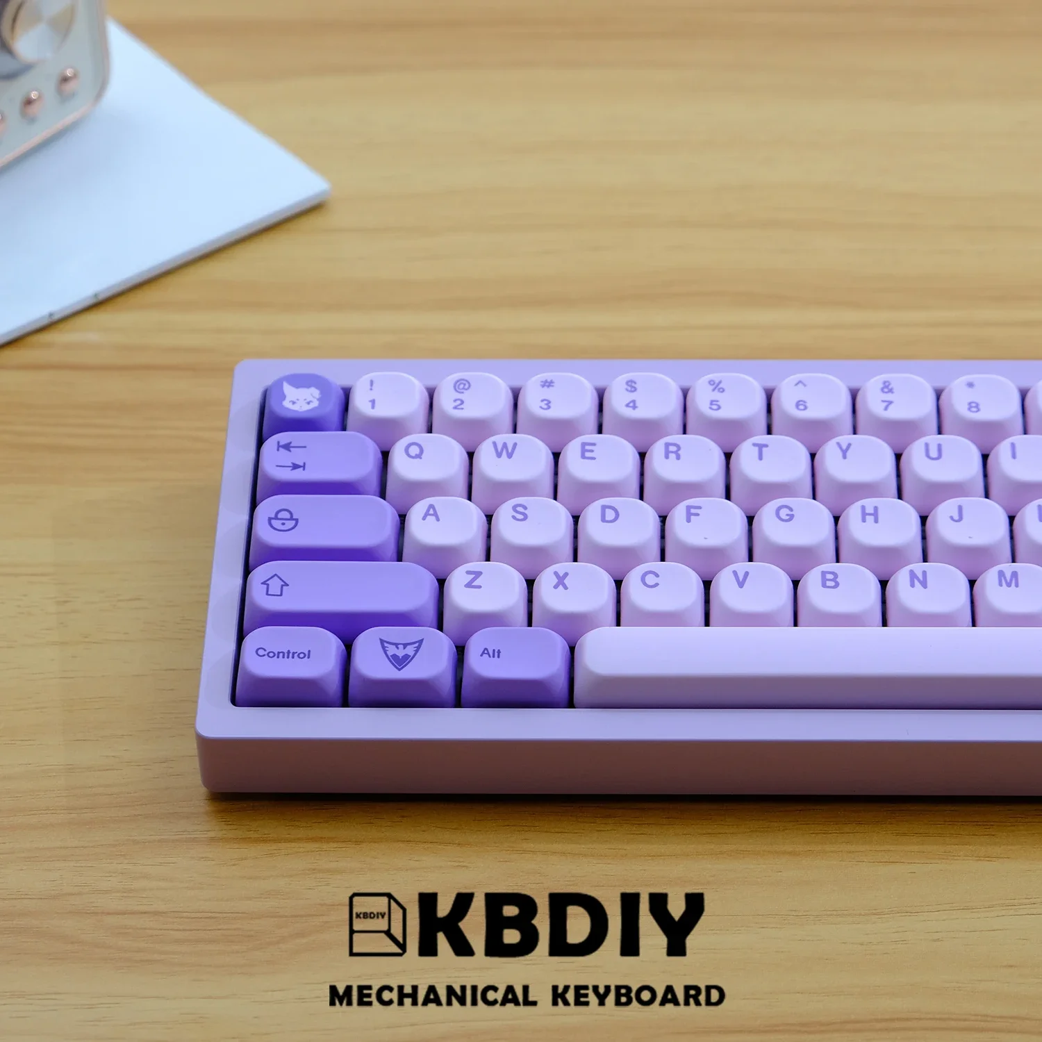 KBDiy-Juego de teclas GMK Frost Witch, 134 teclas, perfil KOA personalizado, teclas GMK moradas para teclados mecánicos, tapas de juego para interruptor MX