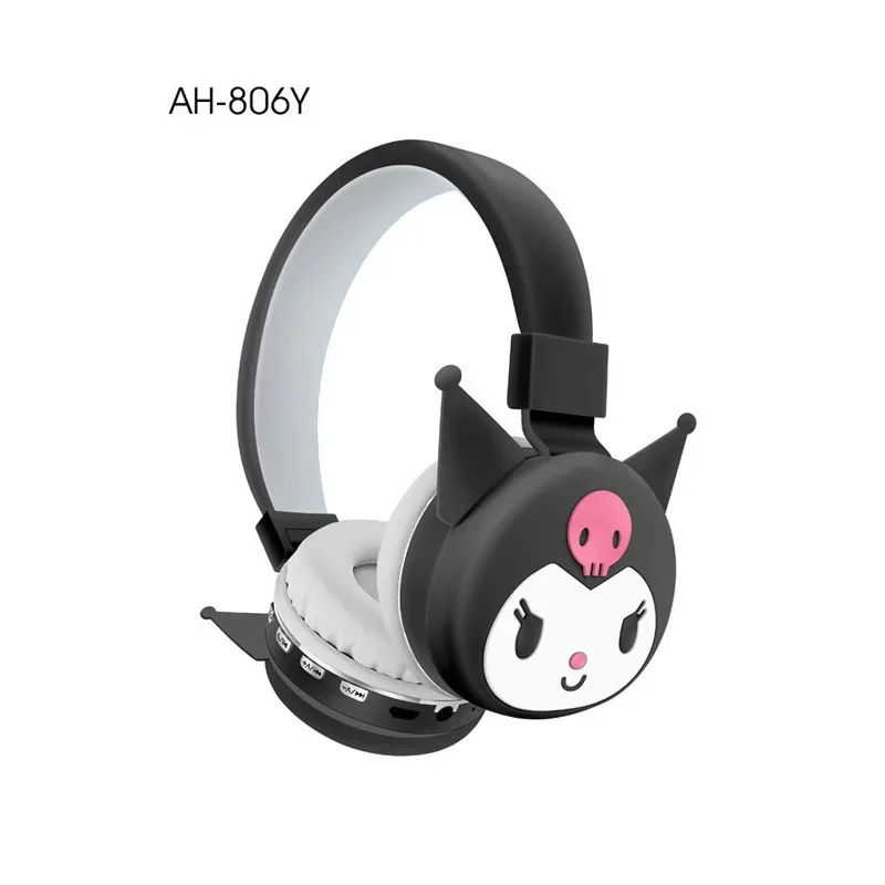 Sanrio Hello Kitty Kuromi auriculares Bluetooth auriculares inalámbricos dibujos animados con micrófono auriculares ligeros plegables para teléfonos portátiles - imagen 3