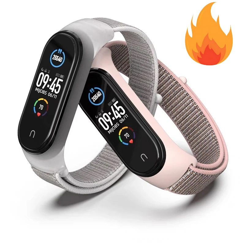 Correa de nailon para xiaomi mi band 7 6, pulsera de reloj, pulsera Miband, pulsera, correa Mi band 8 7 6 5 4 3