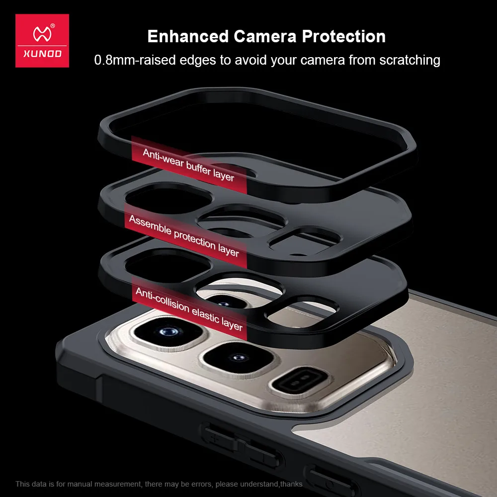 Para Infinix Note 50, 50 Pro 4G funda XUNDD Airbags a prueba de golpes PC dura transparente + funda protectora de TPU para teléfono - imagen 4