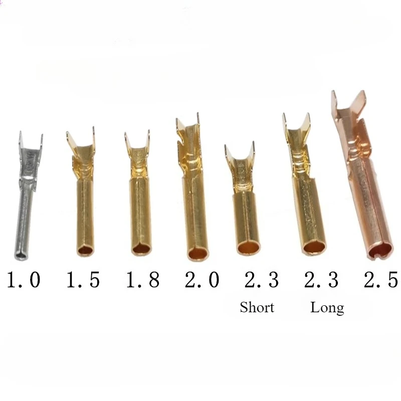 100 Uds resorte de agujero redondo Dim1.5mm 1 8mm 2,0mm 2,3mm 2mm enchufe de orificio Circular, Terminal de enchufe cilíndrico resorte de enchufe hembra