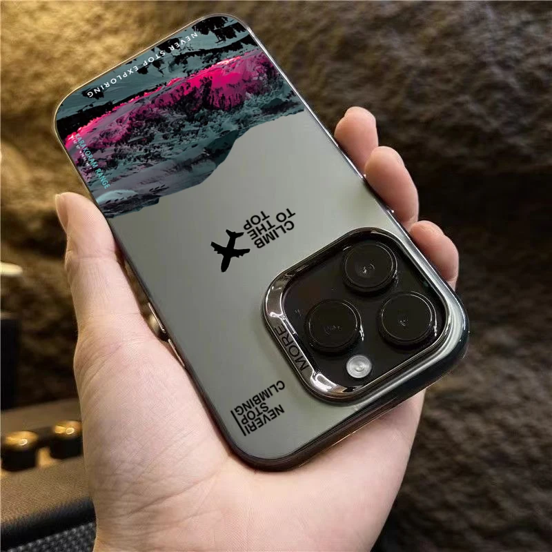 Funda de teléfono Mountain Peak Aircraft para IPhone 17 16 14 15 11 12 13 Pro Max 16E 7 8 15 16 Plus 17 Air a prueba de golpes Sunset IMD Cover - imagen 5