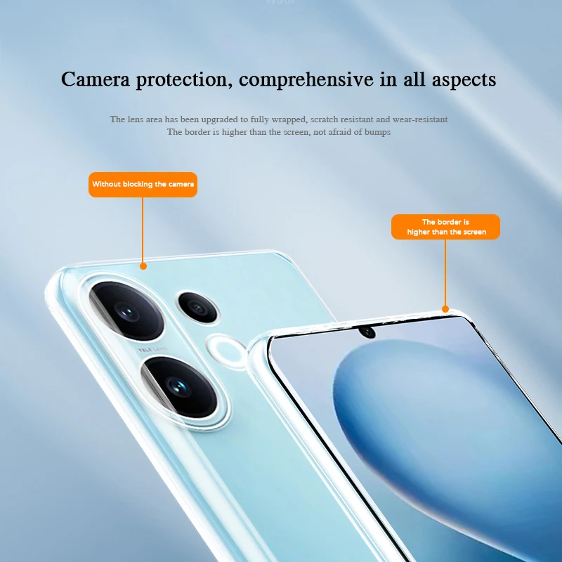 Funda de teléfono transparente de silicona para VIVO S30 Pro mini 5G Funda Simple suave transparente cubierta trasera delgada carcasa de lujo a prueba de golpes - imagen 5